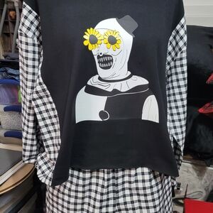 Oversized Cropped Horror Pajamas